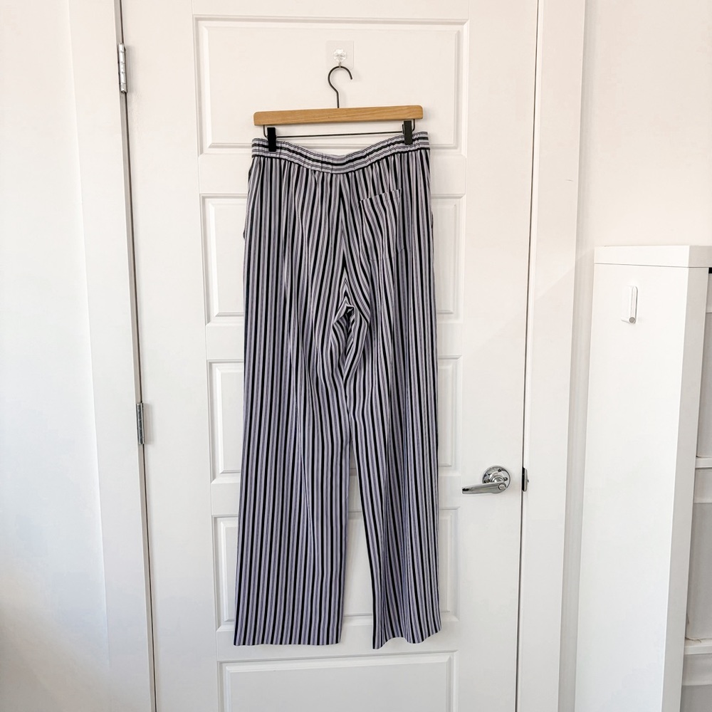 NEW Equipment Aeslin Striped Silk Trousers Lavender - Picture 5 of 9